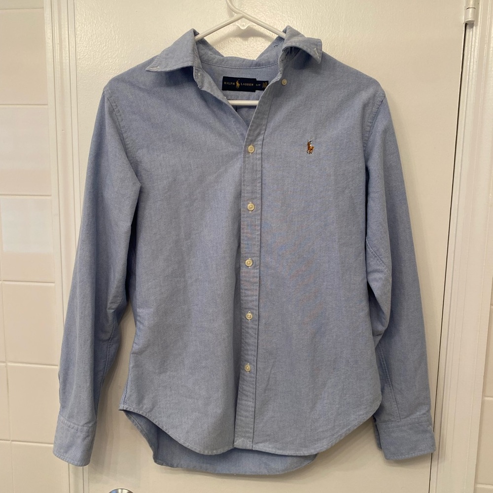 RALPH LAUREN Blue Dress Shirt